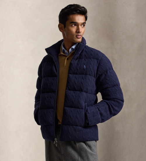 Polo Ralph Lauren — Veste en laine et cachemire bleue