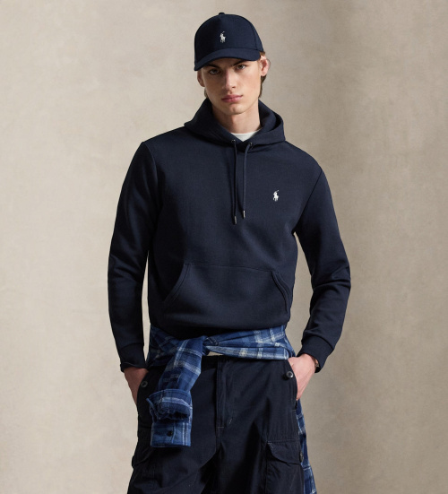 Comprar Polo Ralph Lauren Moletom com capuz de malha dupla azul