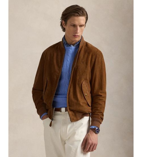 Comprar Polo Ralph Lauren Casaco bomber de camura castanho