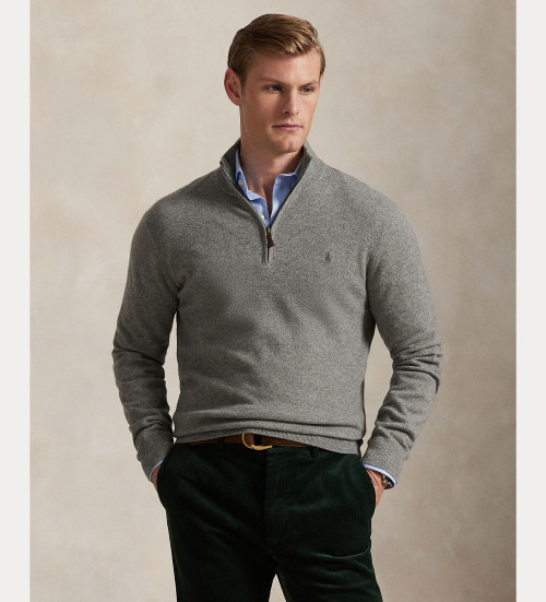 Comprar Polo Ralph Lauren Camisola de l com fecho curto cinzento