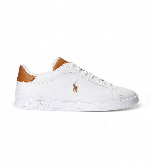 Nakup Polo Ralph Lauren Osnovne usnjene športne copate bele barve