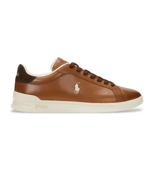 Polo Ralph Lauren Zapatillas De Piel CRT Ii Marrón