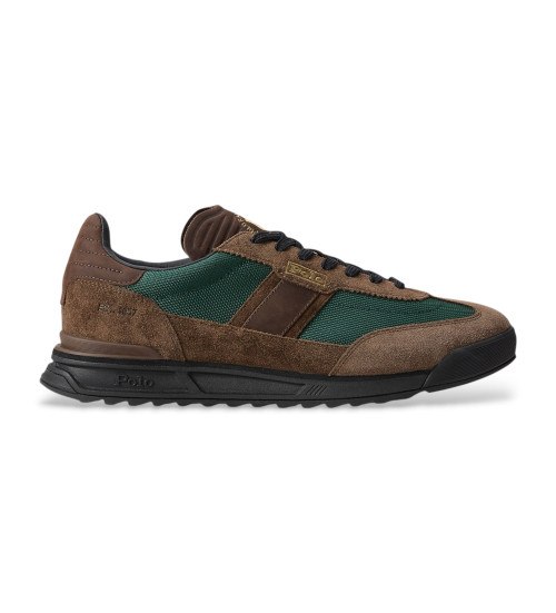 Buy Polo Ralph Lauren Varick brown leather trainers