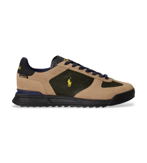 Køb Polo Ralph Lauren Varick sneakers med beige ruskindspaneler