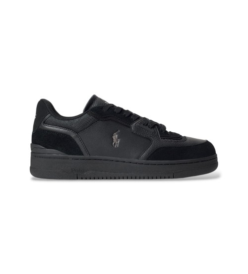Polo Ralph Lauren Zapatillas Open Masters De Piel Y Ante Negro