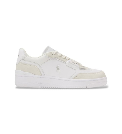 Polo Ralph Lauren Zapatillas Open Masters De Piel Y Ante Blanco