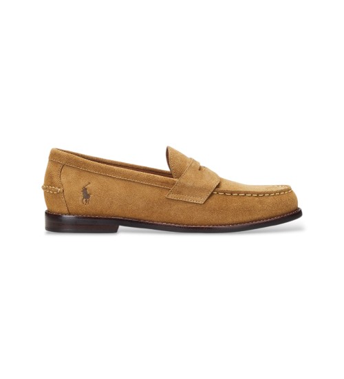 Polo Ralph Lauren Mocasines Penny Alston De Ante Marrón Claro