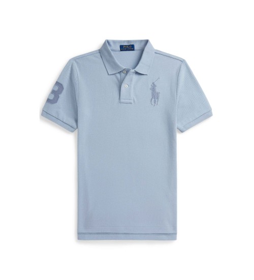 Buy Polo Ralph Lauren Cotton pique polo shirt with blue Big Pony