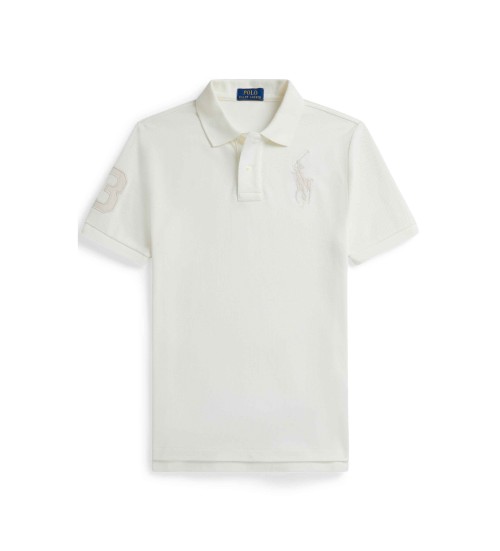 Buy Polo Ralph Lauren Cotton pique polo shirt with grey Big Pony