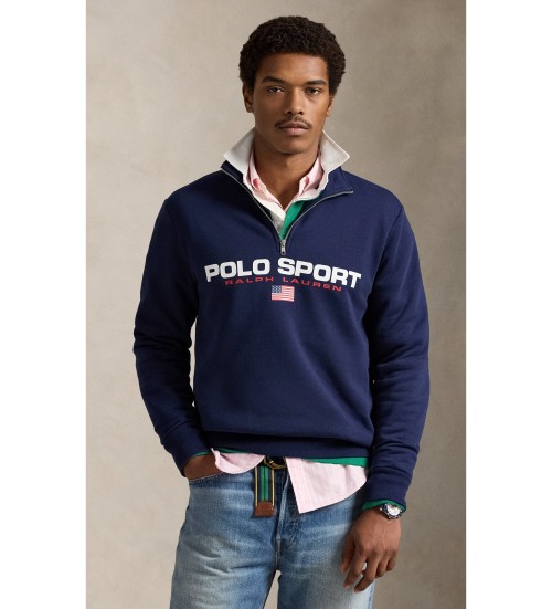Comprare Polo Ralph Lauren Felpa in pile blu navy Polo Sport