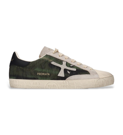 Premiata Zapatillas De Piel Stevend Verde