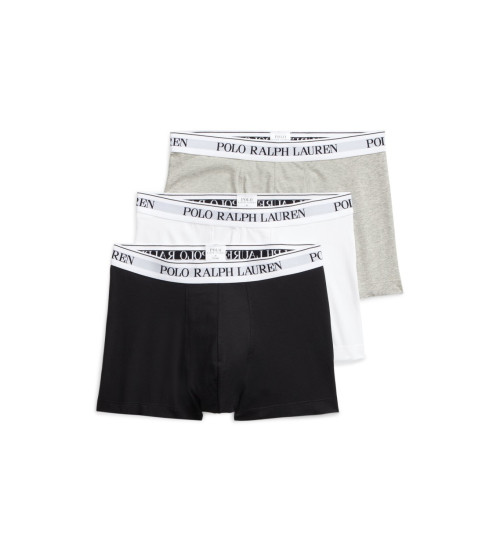 Polo Ralph Lauren — Pack 3 Boxers classiques noir, gris, blanc