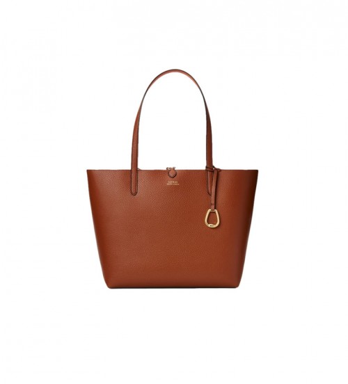Lauren Ralph Lauren Bolso reversible Tote Medium marrón -28x40,6x12,7cm-