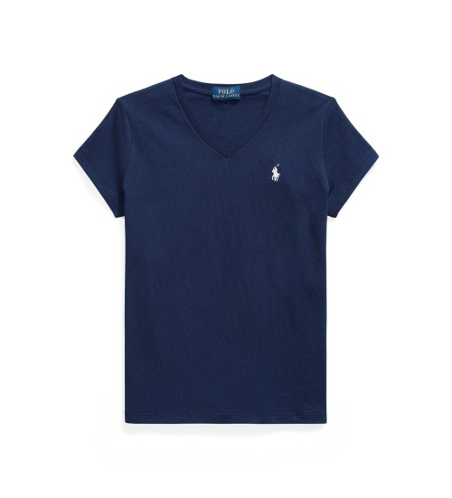 Kopen Polo Ralph Lauren Marine gebreid katoenen T-shirt