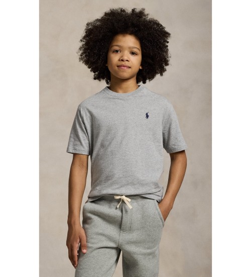 Comprar Polo Ralph Lauren Camiseta de algodón con cuello redondo gris