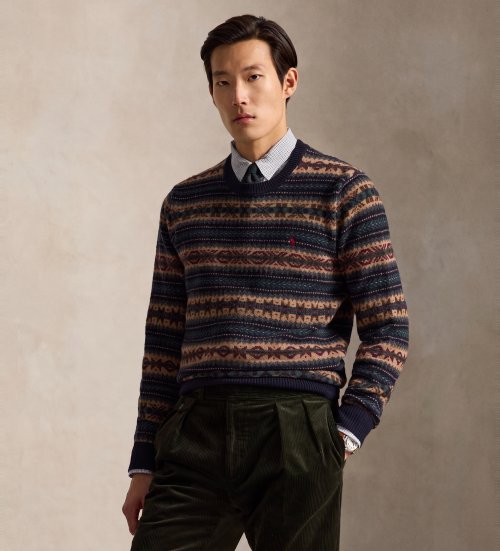 Buy Polo Ralph Lauren Navy Fair Isle wool sweater