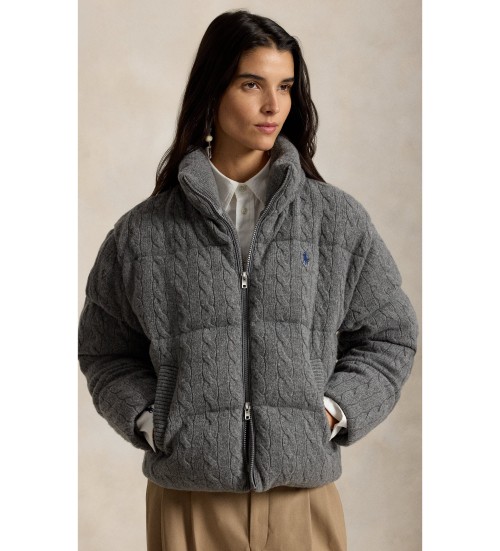Comprar Polo Ralph Lauren Chaqueta acolchada de lana y cachemira gris