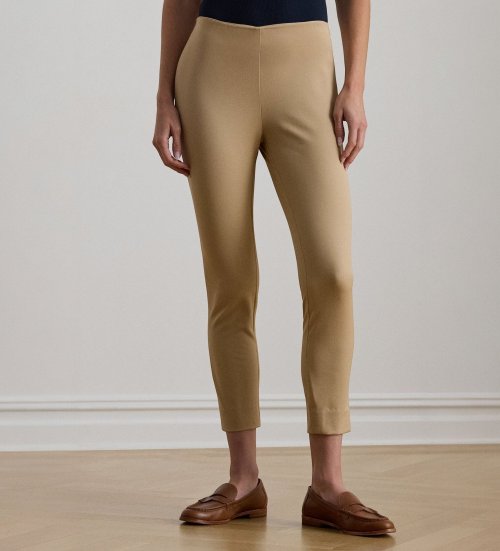 Lauren Ralph Lauren Pantalon en sergé de coton et élastique beige