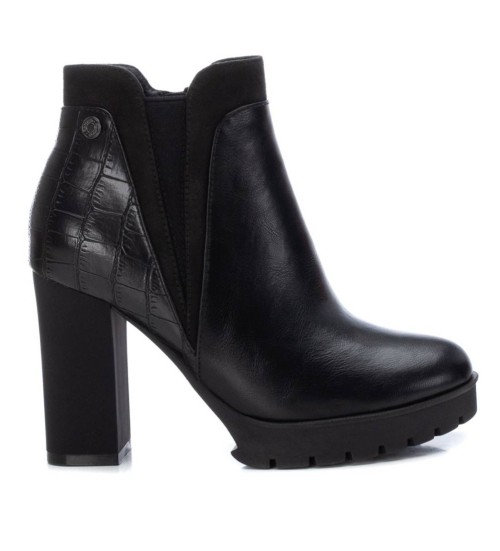 Refresh Botines Con Textura Negro -Altura Tacón 9CM-