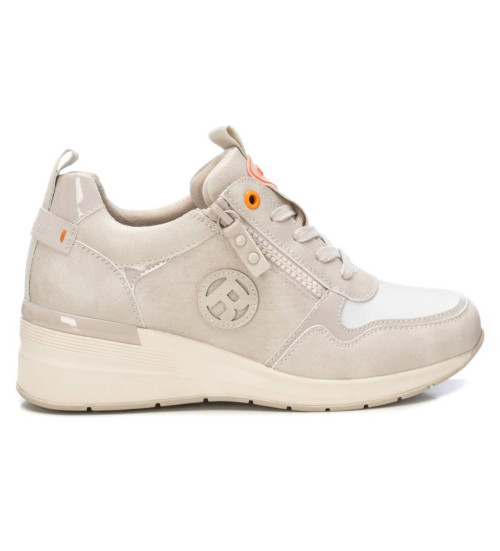 Refresh Zapatillas Con Cuña Blanco Roto -Altura Plataforma 5CM-