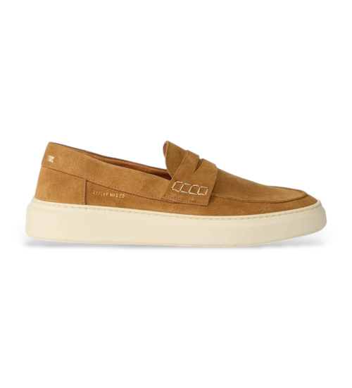 Replay Mocasines De Piel Brice Tonal Marrón
