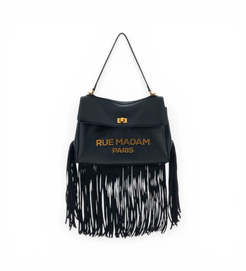 Comprar RUE MADAM PARIS Saco Les Jours XL com franjas preto