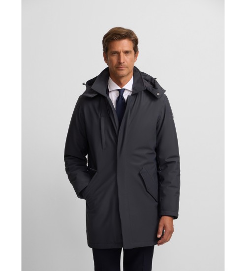 Buy Silbon Tailoring technical parka light navy