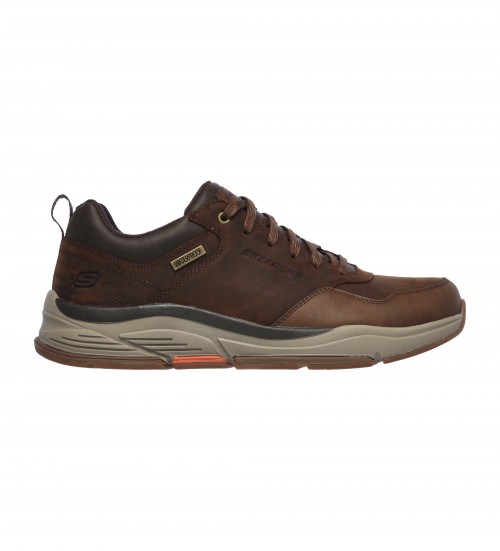 Buy Skechers Benago brown leather sneakers