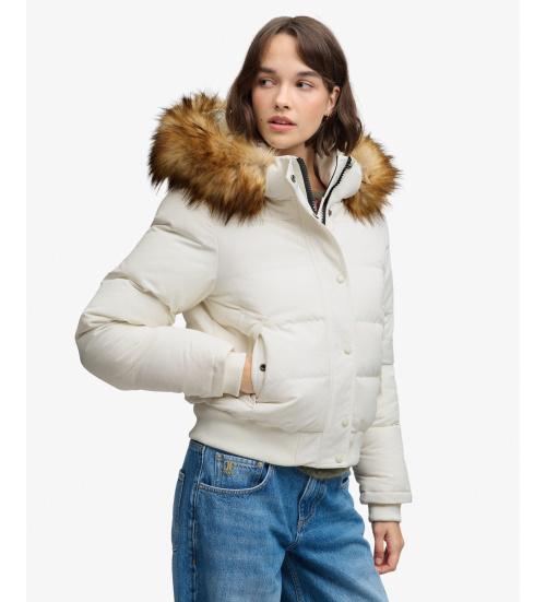 Comprar Superdry Jaqueta Bomber Everest branco quebrado
