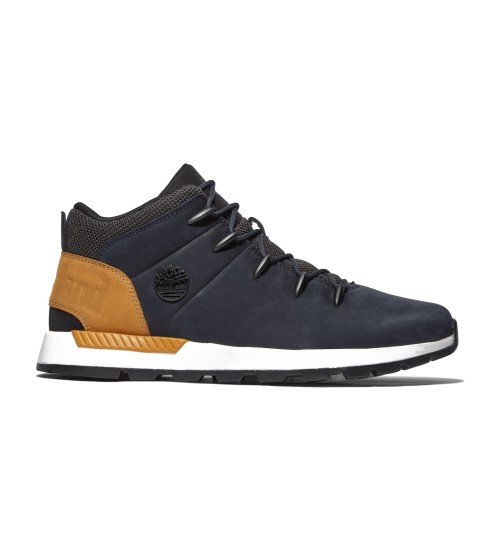 Timberland Zapatillas De Piel De Media Caña Con Cordones Sprint Trekker Marino