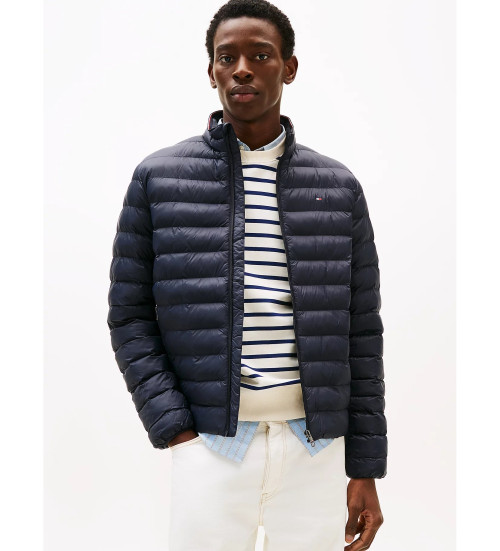 Nakup Tommy Hilfiger Zložljiva oblazinjena jakna mornarske barve