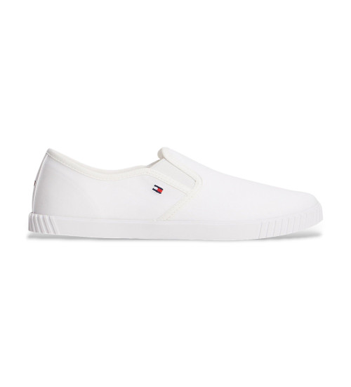 Tommy Hilfiger Zapatillas De Lona Sin Cordones Blanco