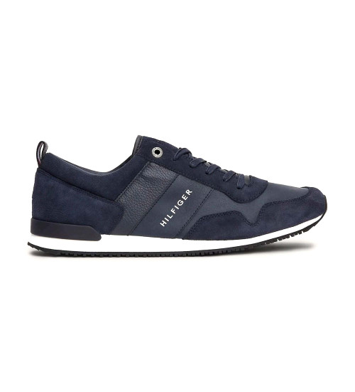 Tommy Hilfiger Zapatillas De Piel Iconic Con Cordones Marino