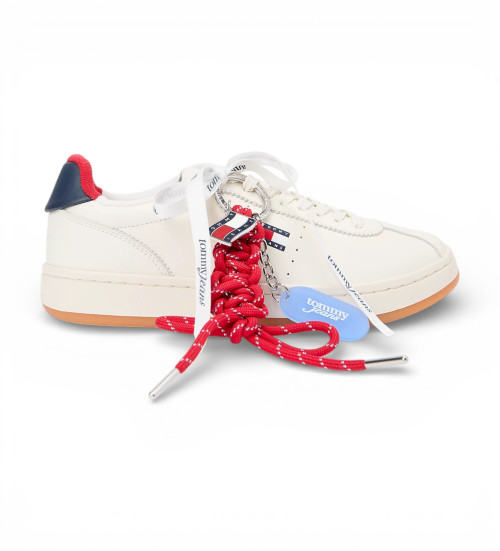 Tommy Jeans Zapatillas De Piel Archive 98 Blanco Roto