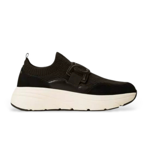 Twinset Zapatillas De Running De Tela Con Oval T Negro