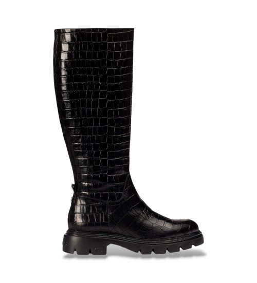 Wonders Botas Efecto Craquelado Negro