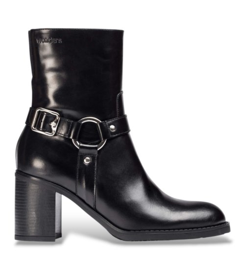 Wonders Botines De Piel Remache 04 Negro