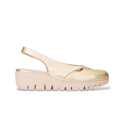 Wonders Sandalias De Piel Comfort Dorado