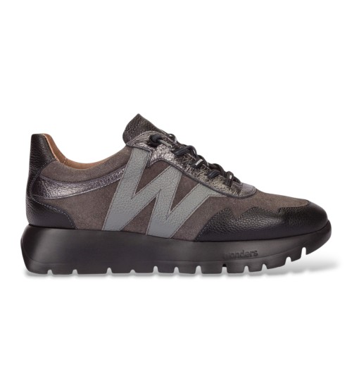 Buy Wonders Gray Odisei Leather Sneakers