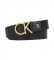 Calvin Klein Cinto de couro Logo preto