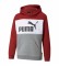 Puma Sweatshirt ESS+ Colorblock red, white, grey