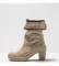 Art 1757 Travel beige leather ankle boots -Heel height: 8.5 cm