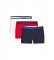 Tommy Hilfiger Pack de 3 boxers UM0UM012340XY blanco, rojo, marino
