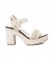 Refresh Sandals 079787 beige -Height heel: 10 cm