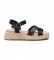 Refresh Sandals 079179 black -Platform height 5 cm