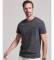 Superdry Camiseta de algodón orgánico con logotipo Essential gris oscuro