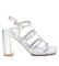 Xti Silver strappy sandals -Heel height 10cm