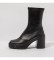 Acheter Art Bottines en cuir noir -Hauteur du talon : 9cm