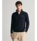 Comprar Gant Camisola clássica de algodão com meio fecho de correr em azul-marinho