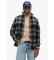 Buy Superdry Checked wool overshirt with navy fleece lining